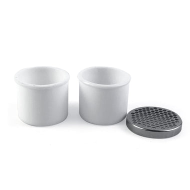 Custom Ceramic cups with stainless steal press on lids.