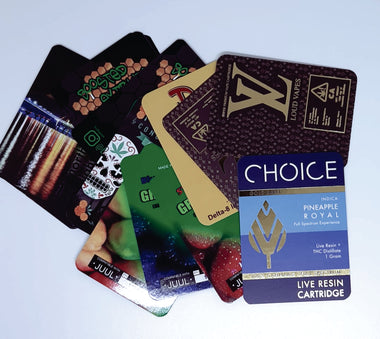 blister clamshell cards full color 2 sided. insert cards