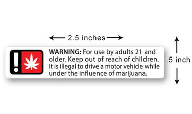 Oregon Universal Mandatory Warning Symbol Label with text - 5,000 Count - MSN Packaging LLC