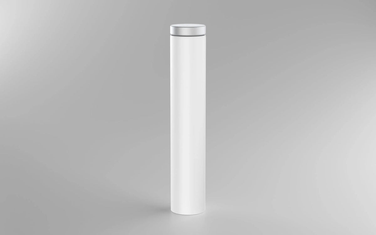 1CRPTCGL01 &nbsp;New 2024 Child Resistant Paper Tube with Metal Top for &nbsp;Sustainable Cannabis Containers by MSN Packaging Inc 