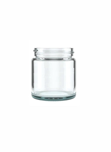 1bj3 3 oz clear glass straight sided cannabis flower Jar 50mm Lid / Quantity 1000 - MSN Packaging Inc.