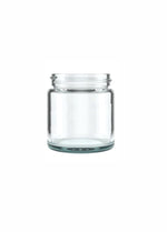 1bj3 3 oz clear glass straight sided cannabis flower Jar 50mm Lid / Quantity 1000 - MSN Packaging Inc.