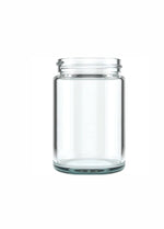 1bj5 5 oz clear glass straight sided cannabis flower Jar 57mm with Child Resistant lids
