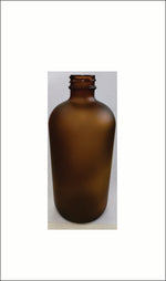 Amber Sprayed Glass Boston Round Cannabis Drink Bottles with Child Resistant Lids  16oz by MSN Packaging Inc.