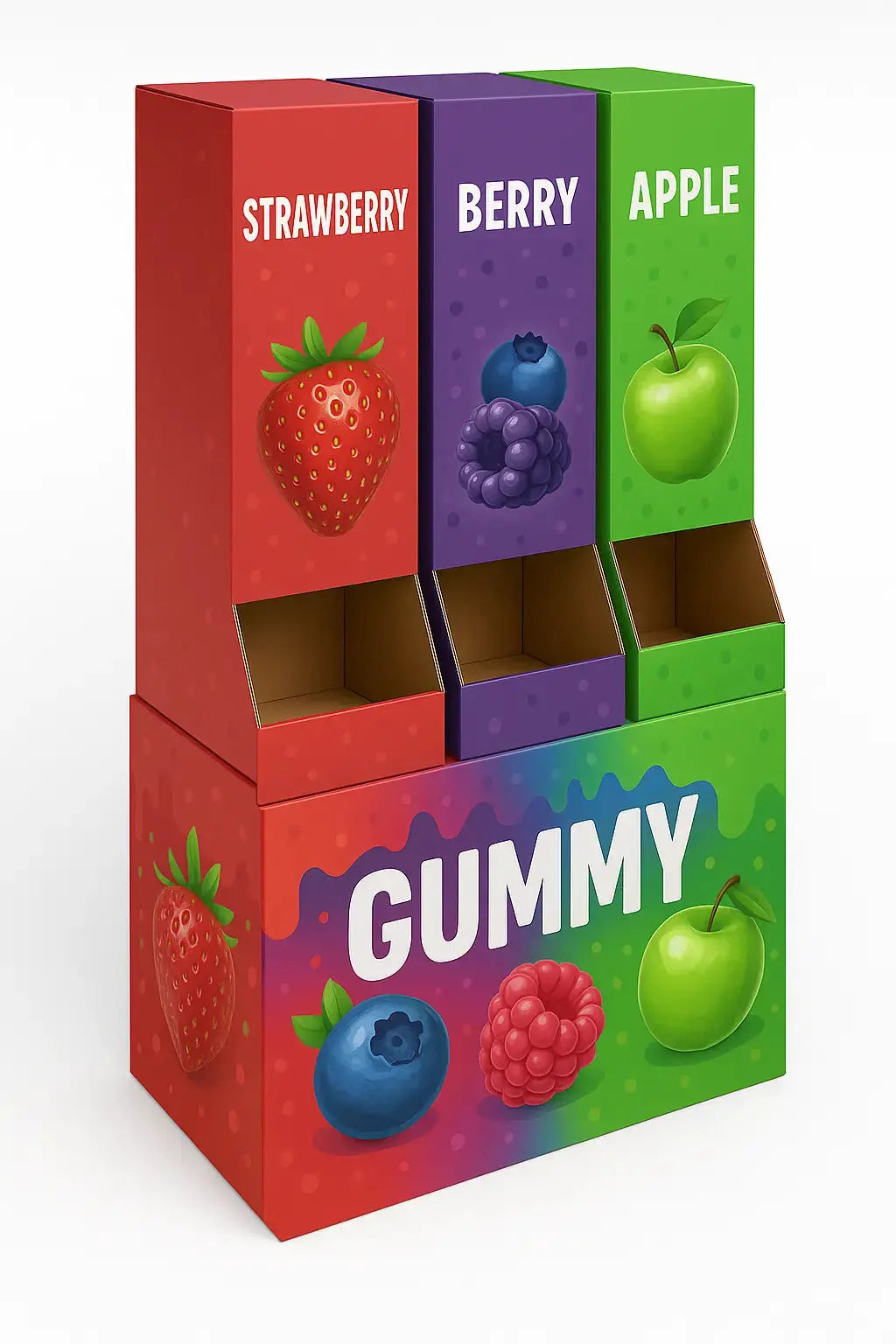 Custom Branded Drop-Down Gravity Display Box – Countertop & Floor Display Options MSN Packaging Inc.