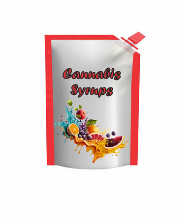 Custom Printed Spout Pouch 100ml 200ml 250ml For Cannabis syrups and CBD Infused drinks