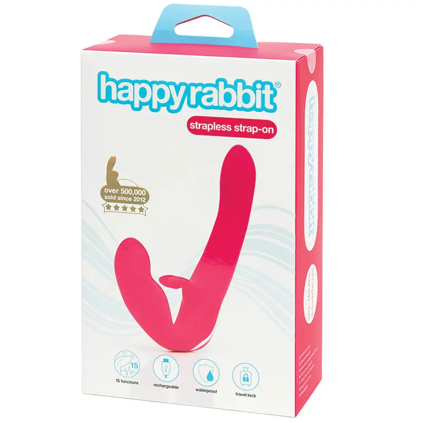 xLH74311 - Happy Rabbit Strapless Strap On Rabbit Vibe-Pink MSN Packaging Inc.