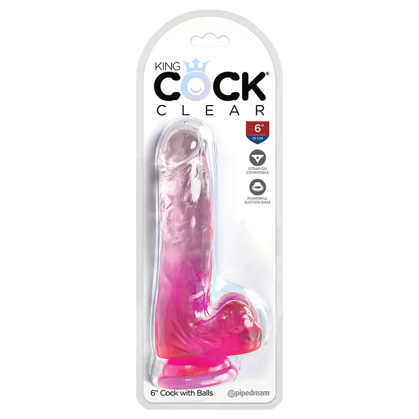 PD5754-12 King Cock Clear with Balls 7" MSN Packaging Inc.