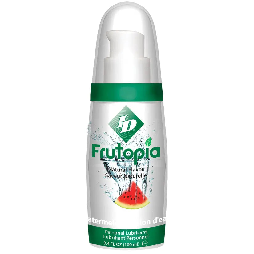 ID Frutopia® Flavored Lubricant – 3.4 oz
Water-Based Formula | Multiple Flavors

ID Frutopia® Flavored Lubricant delivers a smooth, natural-feeling glide paired with fresh, fruit-inspired flavor. Naturally sweetened with no sugars and no artificial coloring, this water-based formula offers a clean, enjoyable experience without stickiness or heaviness.

Made from vegetable-based ingredients, ID Frutopia® is vegan-friendly and designed for comfort as well as taste. The light, refreshing flavor profile feels c