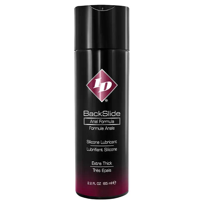 ID BackSlide® Anal Formula 2.2oz is a premium, silicone-based lubricant designed for smooth, comfortable, and enhanced intimate experiences. Its thick, cushiony texture provides exceptional glide and reduces friction, allowing for easy penetration while maintaining natural sensitivity.

Formulated to be latex-compatible, BackSlide® works perfectly with your favorite toys and products. While specially designed for anal use, its versatile, long-lasting formula is also ideal for vaginal or other intimate appli