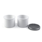 Custom Ceramic cups with stainless steal press on lids. 