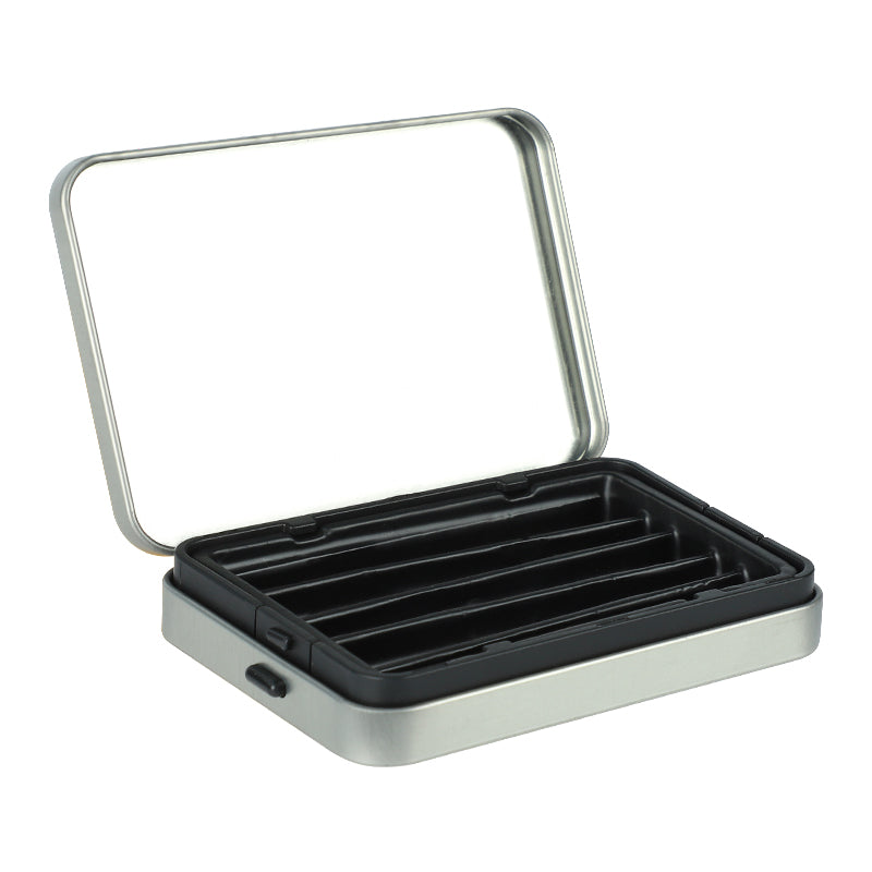 Child Resistant tins for edibles, prerolls, vape cartridges, and more State Compliant Certified. Silver 