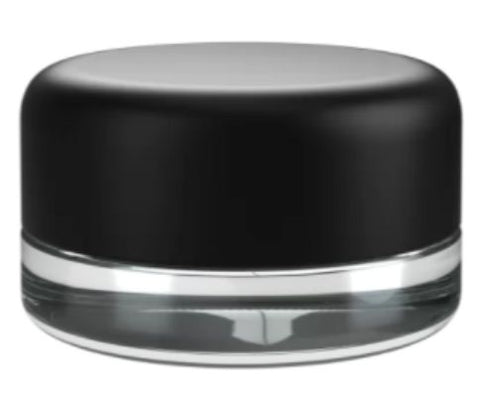 Child Resistant 9ml Concentrate Jar with round bottom black or white lids