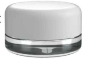 Child Resistant 9ml Concentrate Jar with round bottom black or white lids