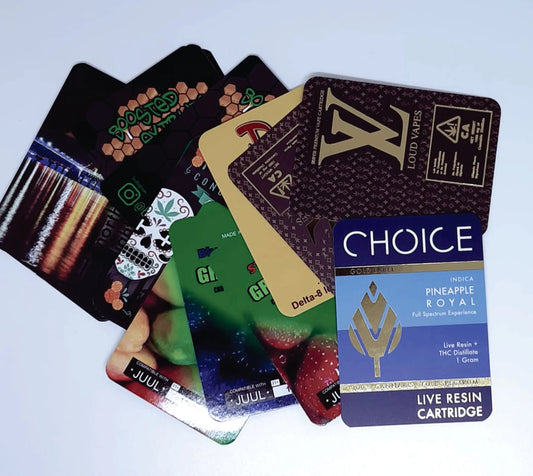 blister clamshell cards full color 2 sided. insert cards