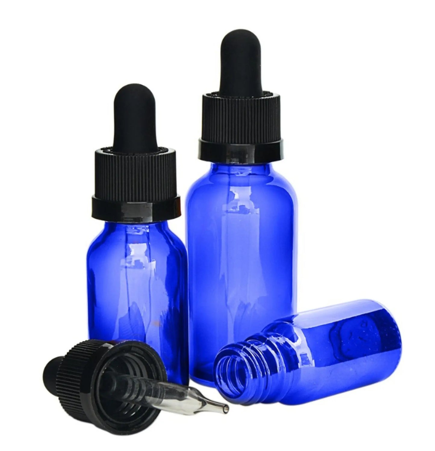 1Cdb-Glass Blue CR Dropper Bottles - 15ml - 1200 Count | MSN Packaging Inc.