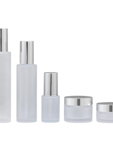 Cosmetic Cannabis Infused Balm and lotion Cream Containers with Frosted Glass