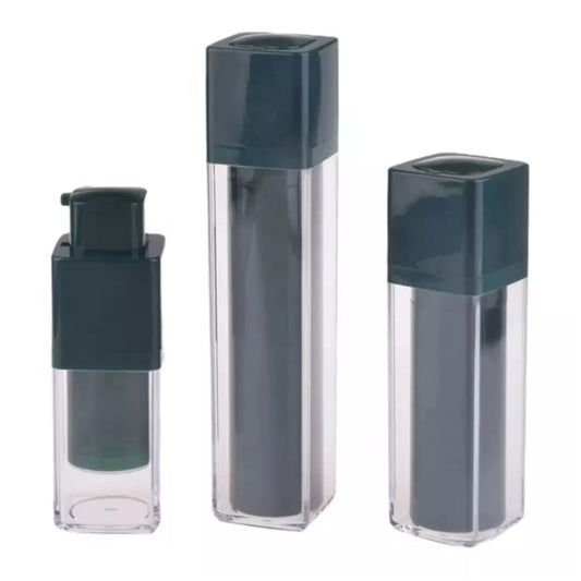 Muscle and Joint Pain Cream Pump Bottles 15Ml 30Ml 50Ml Square Lotion Bottle Airless Pump Bottles For Cosmetic Packaging - MSN Packaging LLC