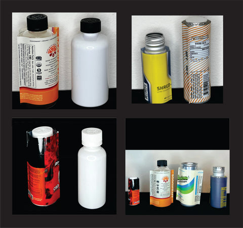 Shrink Wrap Sleeves with multiple SKU options including Tamper Evident Perforation full bottle and lid. - MSN Packaging LLC